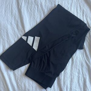 Adidas Black Leggings with White Accents